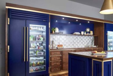 True's 48-inch side-by-side with glass refrigerator door has 21.3 cubic feet of refrigerator space and 8.8 cubic feet of freezer space. (Photo courtesy of True Residential)